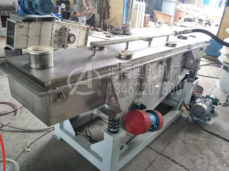 煅烧焦粉直线筛选机技术参数调试和测试